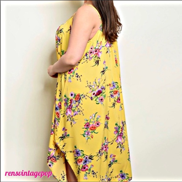 🔴NWT Summer Goddess Yellow Floral dress - Picture 2 of 7